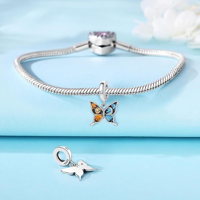Cute Panda Animal 925 Sterling Silver Charms for Bracelets and Necklace Dangle Pendants Butterfly Elephant Dog Bead Jewelry Present for Women Family Friends