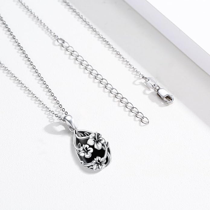 JUSTKIDSTOY Moonstone Necklace 925 Sterling Silver Teardrop Pendant Necklace Jewelry Gifts for Women Girls