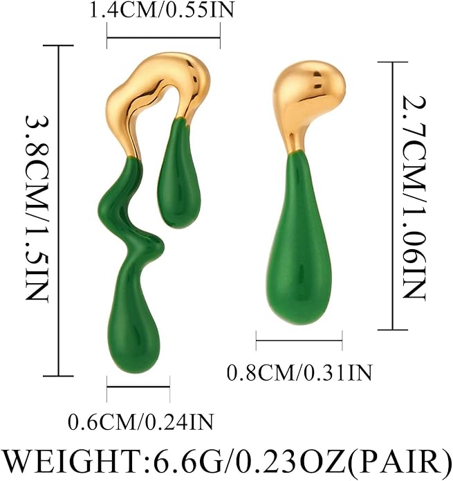 Teardrop Earrings Gold Palated Earrings Large Irregular Geometric Studs Big Lightweight Waterdrop Earrings Jewelry for Women