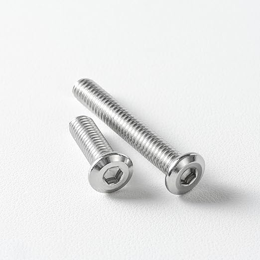5/16-18 x 1/2" (25 Pack) Flat Head Hex Socket Cap Screws Bolts, 304 Stainless Steel 18-8, Hex Drive, Bright Finish, Fully Machine Thread