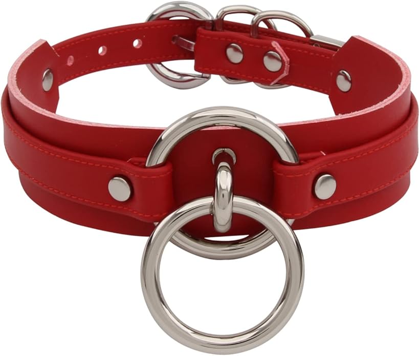Lookook Fashion O-Ring Faux Leather Choker Necklaces Collar For Womens