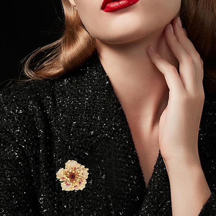Brooch Pins For Women Fashion, Flower Brooches Jewelry For Women Floral Series Brooches And Pins Designer Lady's Costume
