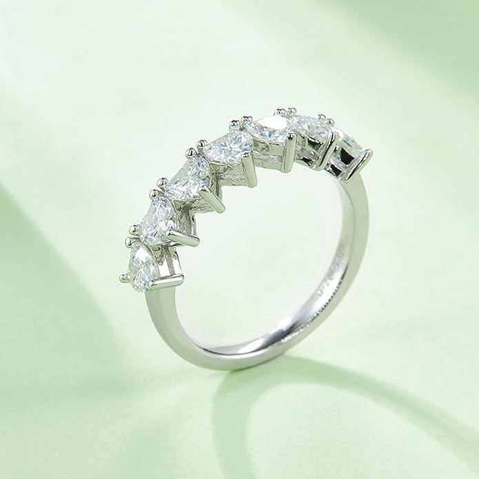 14K Gold 2.1 Carat Diamond Engagement Ring | Heart-Shaped VVS1 D-color Flawless Cut | Chic Starry Wedding Jewelry