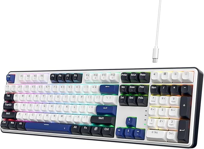 Redragon K689 Wired Gasket RGB Gaming Keyboard, 108 Keys Mechanical Keyboard w/Extra 4 Hotkeys, Upgraded Hot-swappable Socket, 3-Layer Noise Dampening, Mixed Color Keycaps, Custom Linear Switch