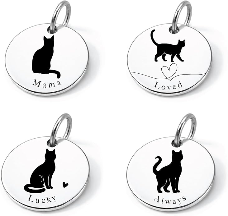 SM Design Mama Animal Charm Set – Set of 4 Stainless Steel Charms – Motherhood & Family Keepsake Jewelry Charmss
