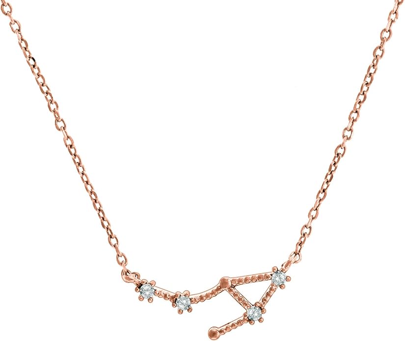 PAVOI 14K Gold Plated Astrology Constellation Horoscope Zodiac Necklace 16-18"