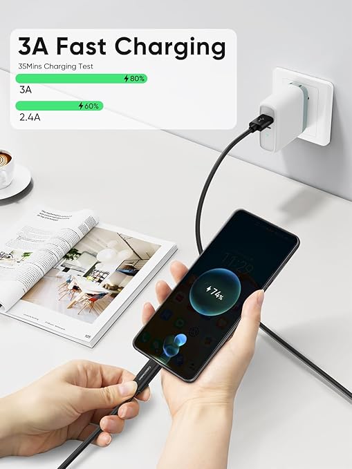 CableCreation USB C to USB A Cable 3FT, Type C to USB 3.1 USB 3.2 Gen2 10Gbps USB A to C Data Cables, Android Auto Cord 3A for USB-C External SSD MacBook Pro iPad, Galaxy S24/S23+, iPhone 16/15, Black