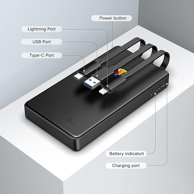 iDiskk App-le Certified, 2TB External Hard Drive,for iPhone iPad Android Phones,MacBook,Computer to Backup Docs| Photos | Videos,iPhone 15 & 16 Photo Stick Photo Storage Phone Drive