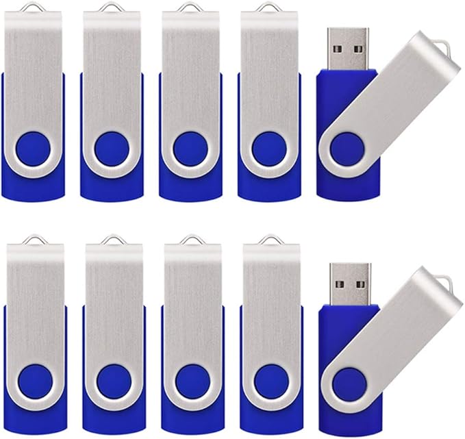 20 Pack 8GB USB Flah Drives Pack USB 2.0 8GB Flash Drive 20 Pack USB Memory Stick-Blue