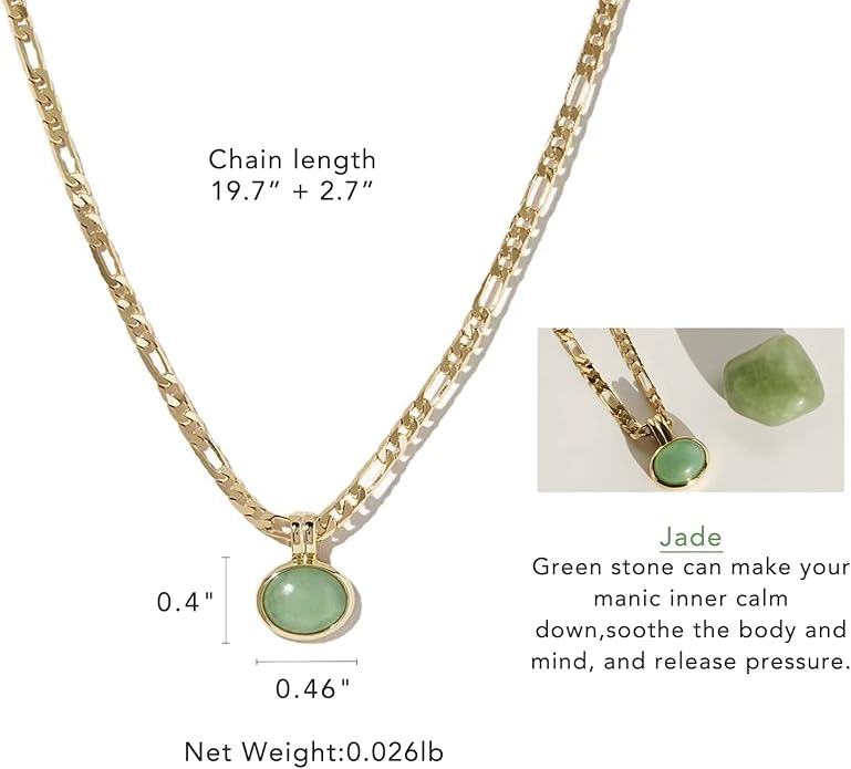 DISTANT DRUMS Simple Natural Green Aventurine Stone Jewelry Set for Women,Hoop Earrings,Bracelet,Necklace,18K Gold-plated Spiritual Gift,Fortunate Stone Jewelry,Choker