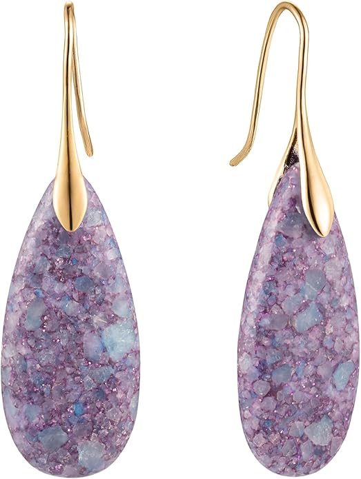 SELOVO Stone Fishhook Dangle Drop Earrings Statement Earrings for Women Stone