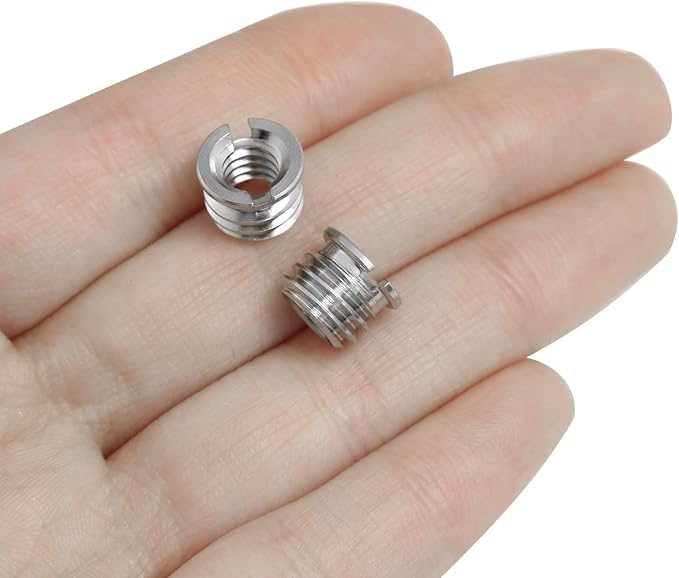 1/4"-20 Female to 3/8"-16 Male Tripod Thread Adapter LUORNG 10PCS Standard Screw Adapter Reducer Bushing Converter for DSLR Camera Camcorder Monopod Stand, 3/8 to 1/4 Tripod