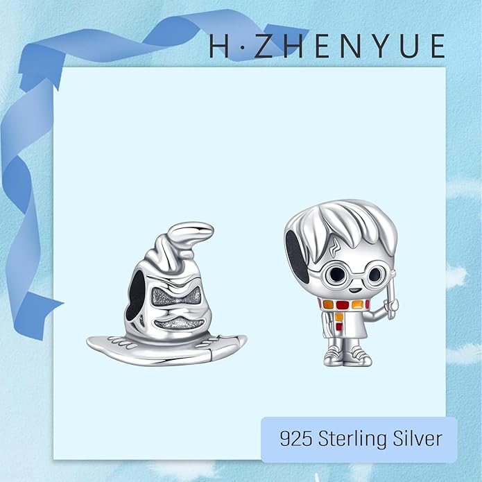 925 Sterling Silver Charms Magic Movie Character Dangle Beads for Bracelets and Necklaces Jewelry for Women