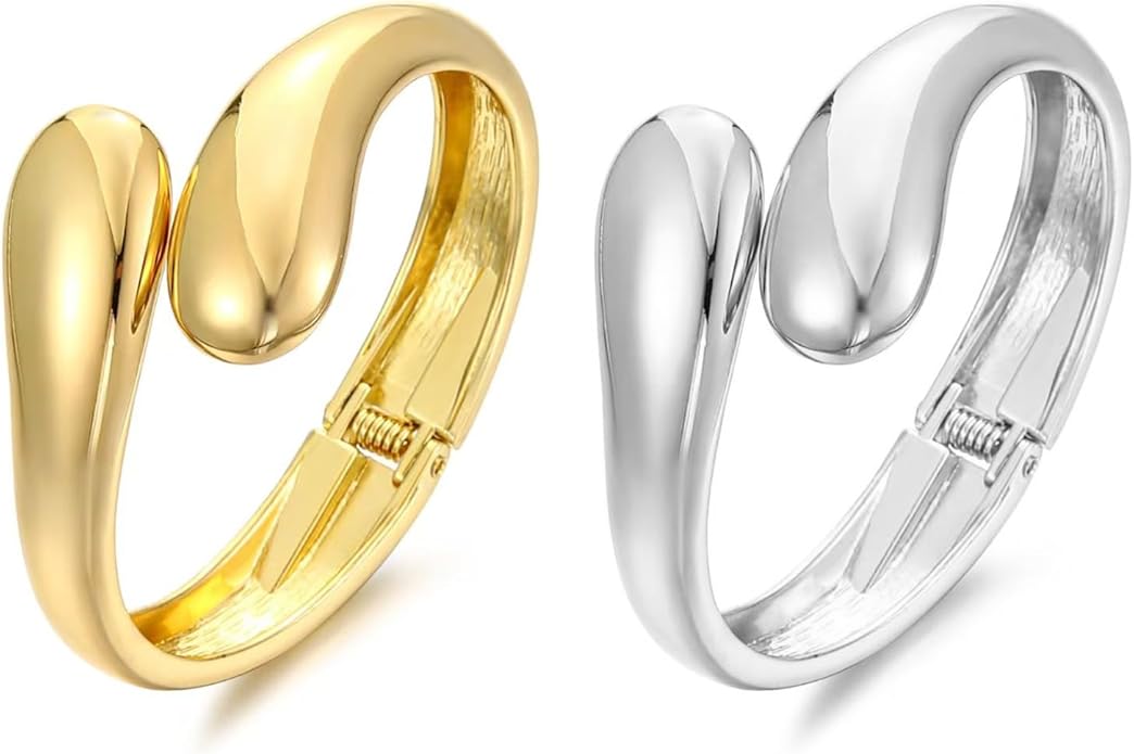 14K Gold Plated Chunky Cuff Bracelet for Women Non Tarnish Stainles Bracelet for women fashion jewelry