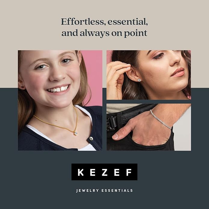 KEZEF 18k Gold Over Sterling Silver 1mm Box Chain Necklace Made in Italy | 925 Sterling Silver Necklace for Women | Rose Gold Chain for Women Men