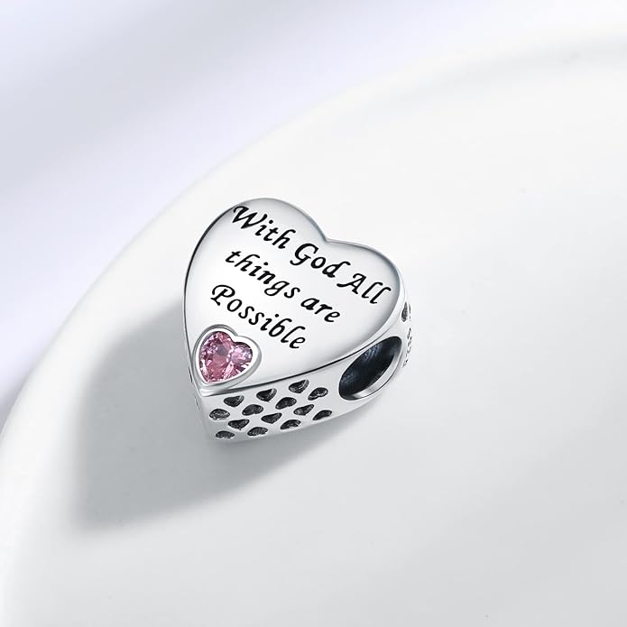 925 Sterling Silver Charms Fit Pandora Charms Bracelet I Love You to Infinity and Beyond Fit Wife Mother's Day Christmas Birthday Gift