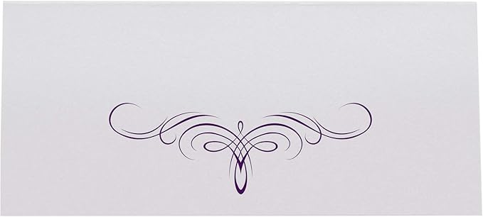 Decadent Flourish Printable Place Cards, Eggplant (Choose Color), Set of 60 (10 Sheets), Laser & Inkjet Printers - Wedding, Party, Dinner, and Special Events - Made in the USA