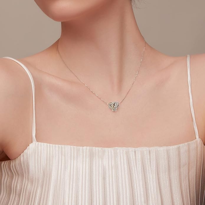 VOROCO 925 Sterling Silver mom Charm for Bracelets Necklaces pendant Charms,Infinity Love Heart Charms for Mother Birthday Christmas day Jewelry Gifts