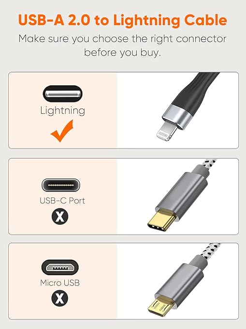 CableCreation MFi Certified iPhone Charging Cable - Short 15 cm, USB to Lightning, Fast Charging, Compatible with iPhone 14/14 Pro Max/13/12/12 Pro/11/X/XR/8/8 Plus/7/6S/6/SE, iPad
