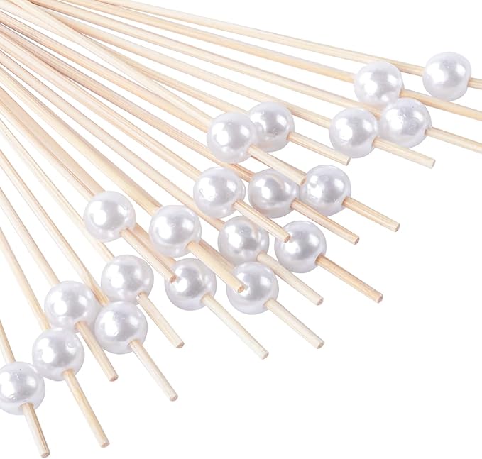 Cocktail Picks for Appetizers, Toothpicks for Appetizers, 100PCS White Cocktail Toothpicks for Drinks, Appetizer Skewers for Charcuterie Cups Board