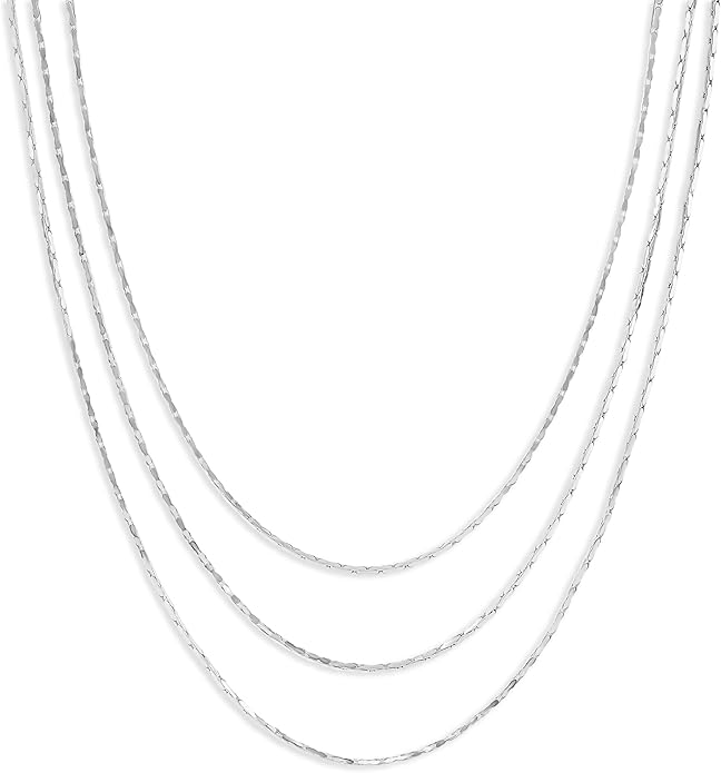 Milla Layered Necklaces for Women – 14K Gold Plated or Silver Plated Dainty Necklace Stack, Trendy Triple Chain Necklace Set
