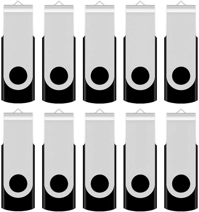 Aiibe 2GB Flash Drive 50 Pack 2GB USB Flash Drives Thumb Drive Bulk USB Drives USB 2.0 Memory Stick, Wholesale (2 GB, Black)