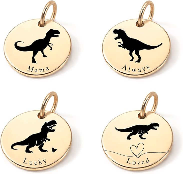 SM Design Mama Animal Charm Set – Set of 4 Stainless Steel Charms – Motherhood & Family Keepsake Jewelry Charmss
