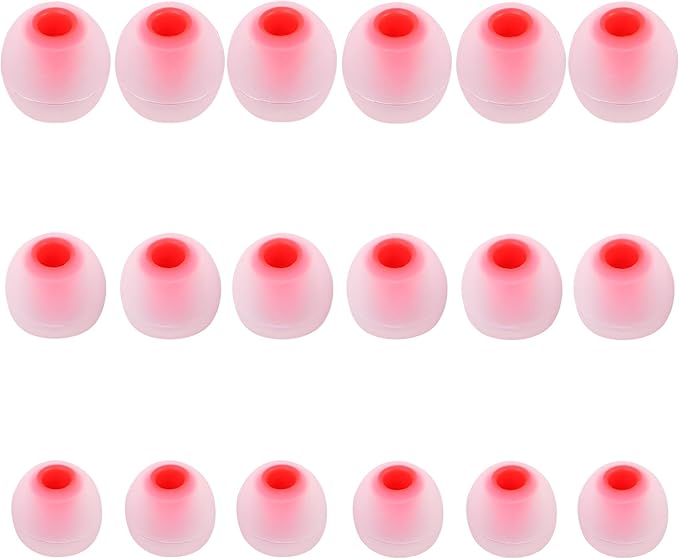 Silicone Earbud Tips - Fit Most In-Ear Earbuds (Inner Hole 3.8mm -5.1mm) - 9 Pairs S M L