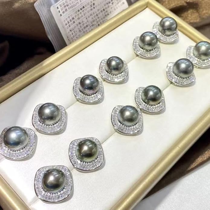 Gifts for Women: Tahitian Black Pearl Earrings - Anniversary, Birthday, Christmas, Mother's Day, Valentine's Day Jewelry