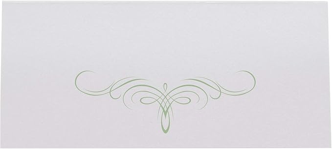Decadent Flourish Place Cards, Sage (Choose Color), Set of 60, Pre-cut and Scored - Wedding, Party, Dinner, and Special Events - Made in the USA