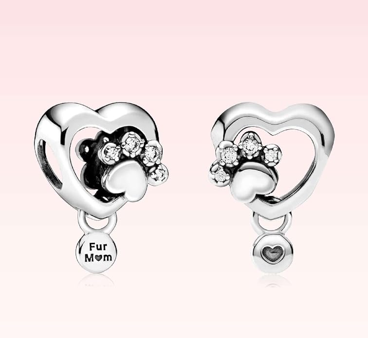 Family Mom Heart Charms 925 Sterling Silver Bead for Bracelets and Necklaces For Women Jewelry Present