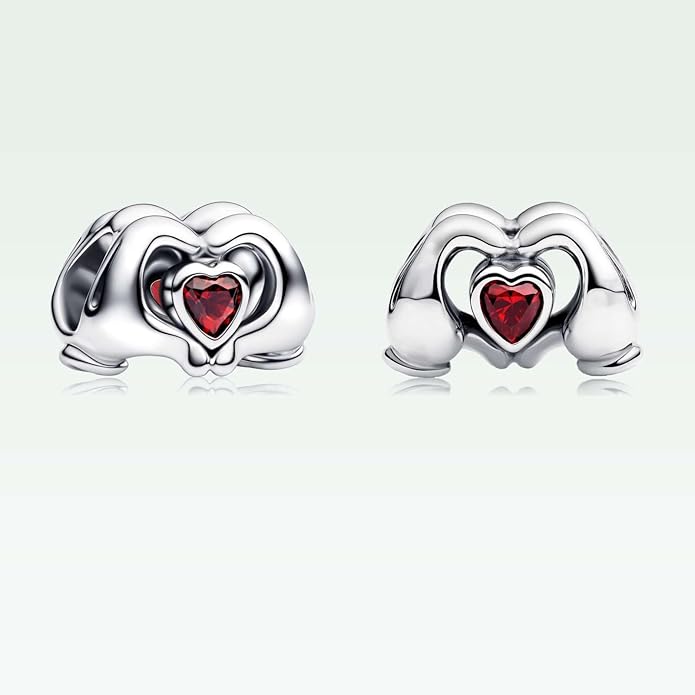 Cute Fashion Heart Charms,S925 Sterling Silver Charm,Bead for Bracelets and Necklaces,For Women Jewelry Present