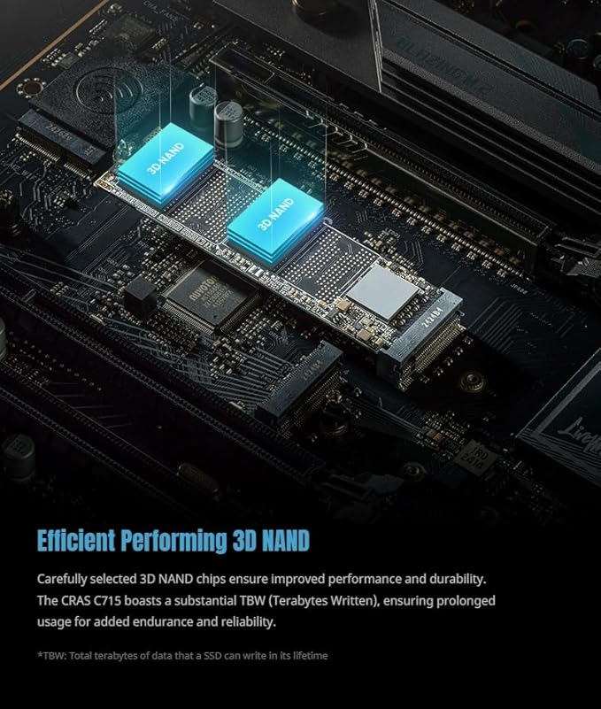KLEVV CRAS C715 512GB M.2 2280 NVMe PCIe Gen3x4 Laptop & Desktop, up to 3200MB/s (K512GM2SP0-C7T)