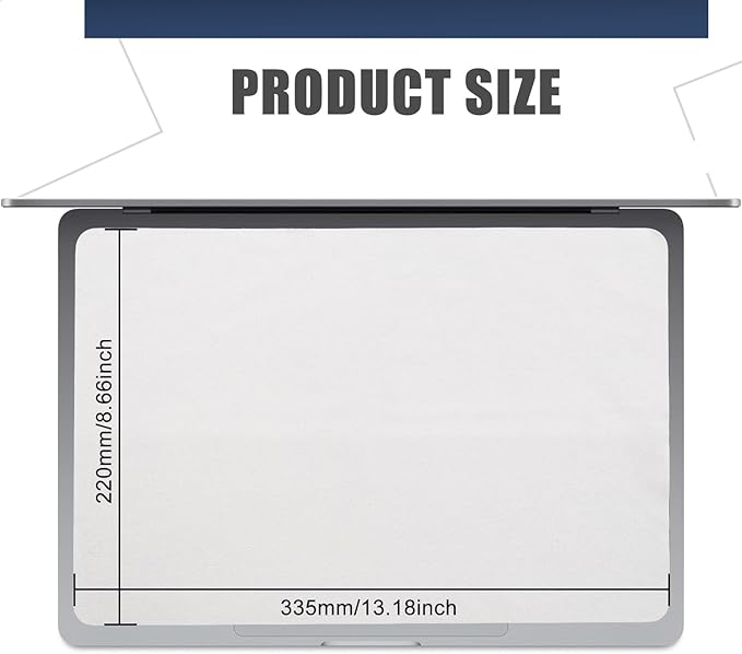 2 Pack Microfiber Liner Cleaning Cloth 15" 16" MacBook Air/MacBook Pro Screen Keyboard Imprint Protection, Keyboard Protector Compatible with MacBook Air 15.3" /MacBook Pro 15"/MacBook Pro 16"