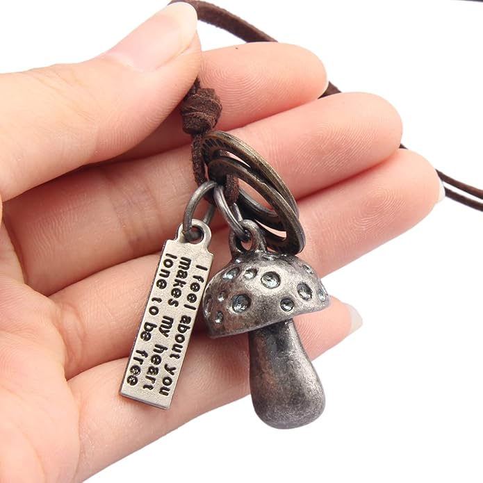 GelConnie Boho Necklaces for Women Vintage Silver Circles Long Pendant Necklace Cowgirl Sweater Necklace Adjustable Leather Choker Necklace for Women