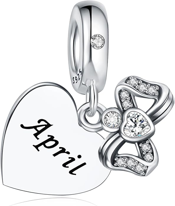 Birthstone Charms 925 Sterling Silver Charms Fit Pandora Charms Bracelet Fit Wife Mother's Day Christmas Birthday Gift