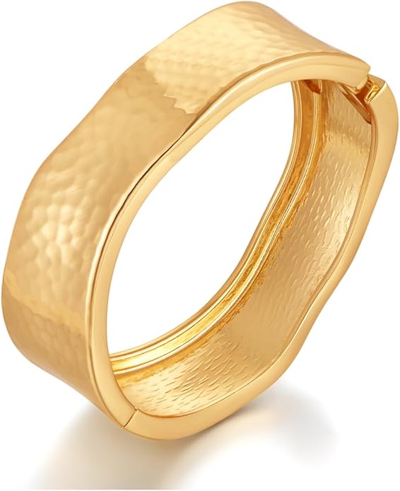 Wide Chunky Gold Cuff Bracelets for Women - Open Cuff Bangles Adjustable Wrist Bracelets, Statement Jewelry Gifts for Women