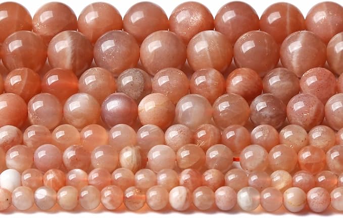 12MM 30PCS Natural Stone Sunstone Gemstone Loose Beads for Jewelry Making DIY Bracelet Crystal Beads