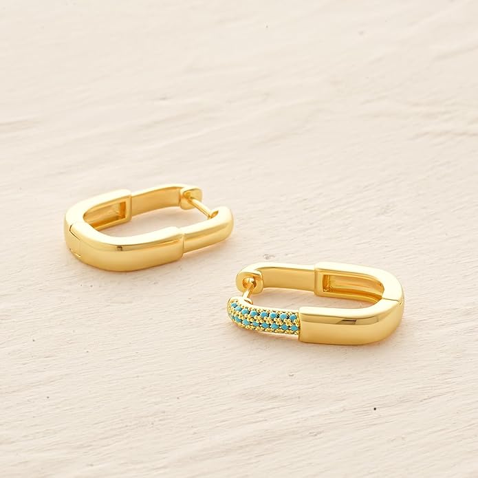 MYEARS Women Earrings Gold Huggie Hoop Ear Stud Cuff 14K Small Simple Hypoallergenic Everyday Jewelry