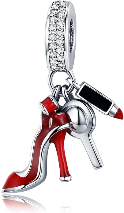 925 Sterling Silver Charms Fit Pandora Charms Bracelet I Love You to The Moon and Back Fit Wife Mom Christmas Birthday Gift