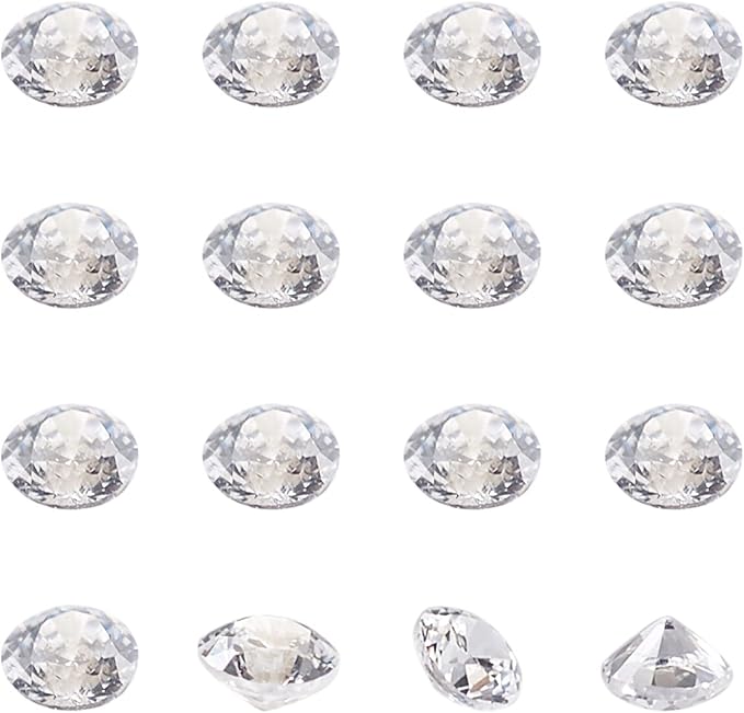 Fashewelry 1000Pcs Crystal Clear Cubic Zirconia Faceted Rhinestone Cabochons 1mm Mini Pointed Back Diamante Gems Beads No Hole for Nail Art Craft Replacing Jewelry