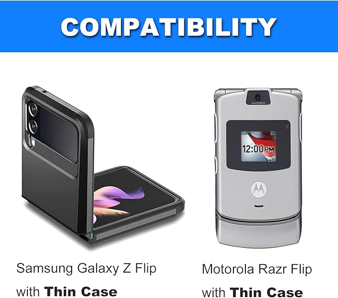 BECPLT for Galaxy Z Flip7 /6/5/4/3 Z Flip 5G Case 360 Rotating Leather Pouch Belt Case Holster for Motorola Razr 40 Ultra /40 Motorola Razr 5G Razr 2022/2019 -Black