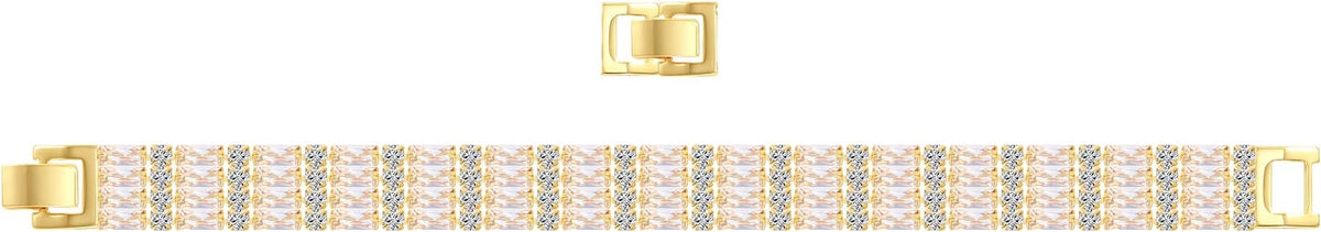 14K Gold Plated Tennis Bracelet for Women – Classic CZ Link Design, Fits 6.0"–7.2" Wrists – Stylish Sparkling Jewelry Gift, Timeless Tennis Bracelets for Women