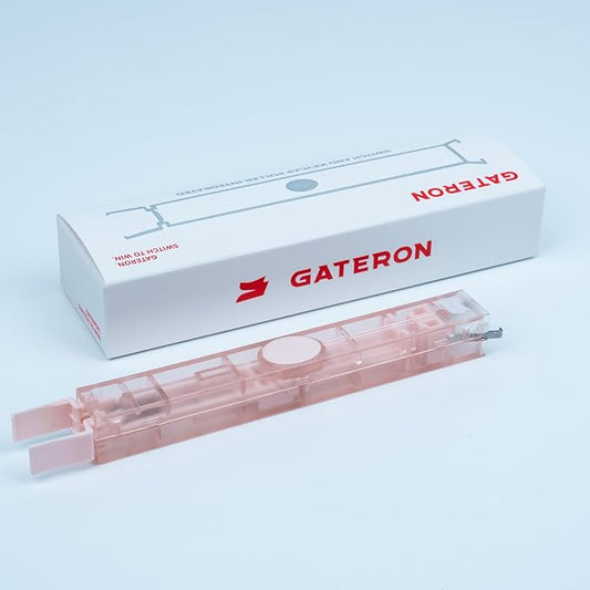 GATERON Twins Switch Puller Keycap Puller, DIY Tool Easily Remove and Replace Gaming Keyboard Switches and Keycaps Integrated for Mechanical Keyboard (Pink)