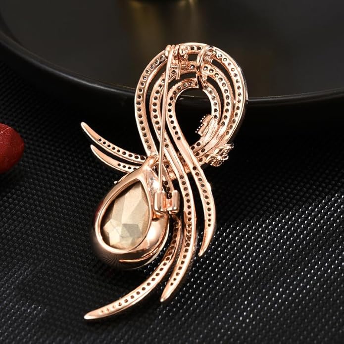 Rhinestone Brooch for Women Rhinestone Brooches Pins Crystal Lapel Pin Jewelry Christmas Valentine's Day Gift for Wife Girlfriend