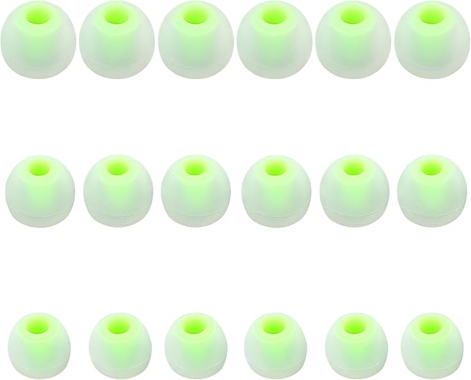 Silicone Earbud Tips - Fit Most In-Ear Earbuds (Inner Hole 3.8mm - 5.1mm) - 9 Pairs S M L
