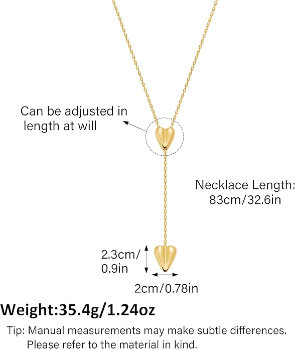 Gold Silver Necklace for Women Y Chain Adjustable Gold Long Necklaces Fashion Dainty Jewelry
