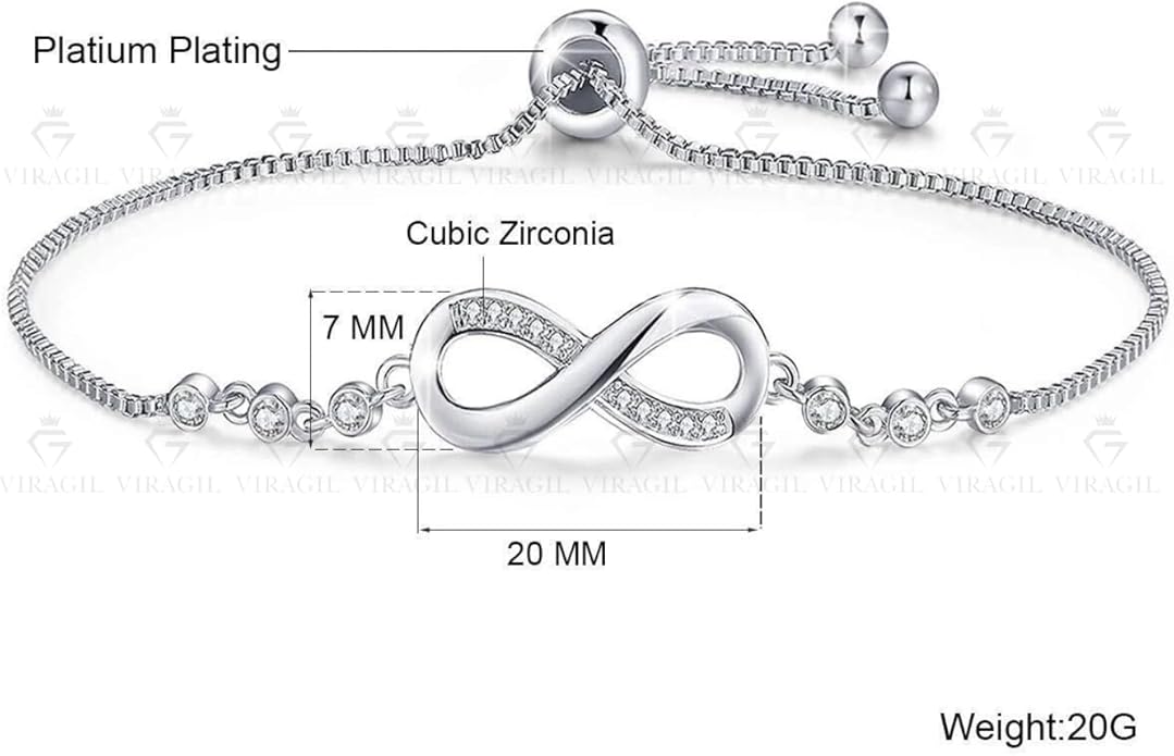 To My Granddaughter - Infinity Heart Bracelet Gift with Meaningful Card, Granddaughter Gifts from Grandma & Grandpa, Elegant Silver Jewelry for Birthday, Graduation, Christmas.
