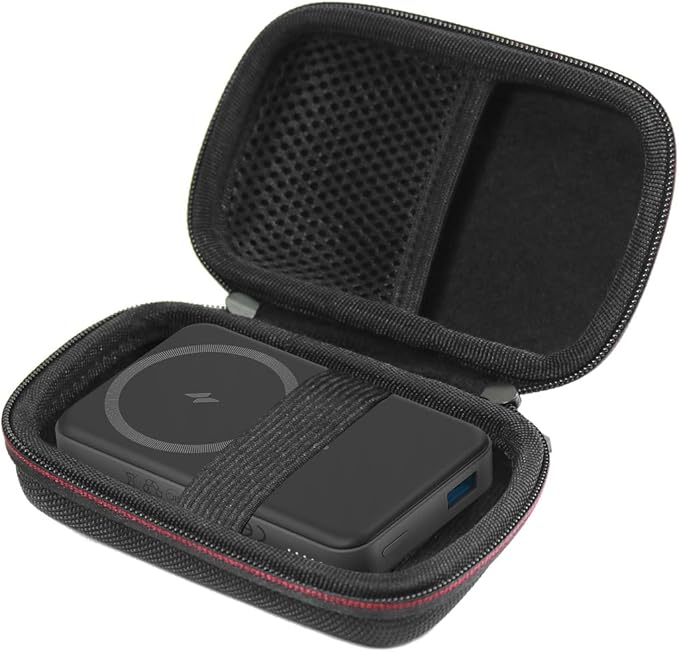 Soft Travel Protective Case for Anker 633 Magnetic Battery (MagGo), 10,000mAh Foldable Magnetic Wireless Portable Charger, 20W USB-C Power Delivery (Only Case)