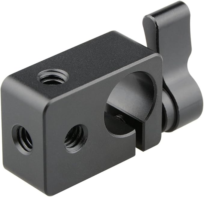 CAMVATE 15mm Single Rod Clamp for Camera DIY Accessories(Black) - 0874